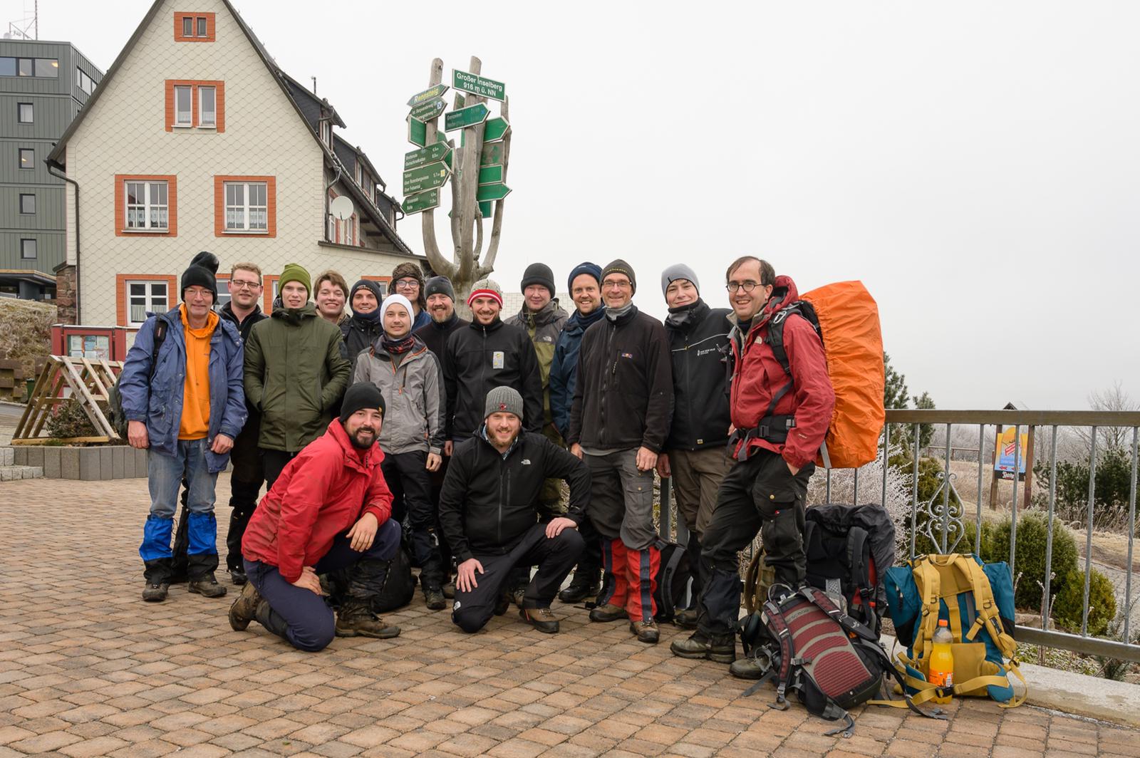 Groepsfoto Winterhike 2019